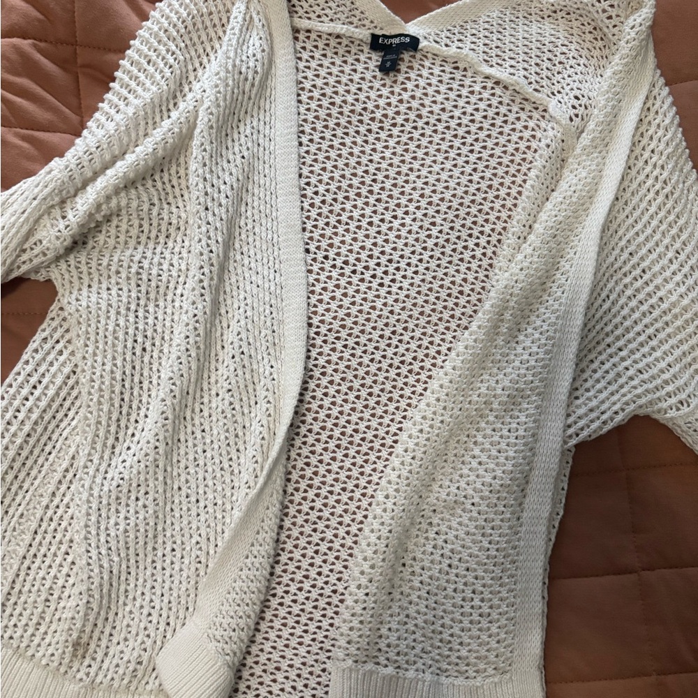 Cream Open-Knit Sweater